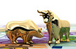 Illustration: Bulle und Bär Bulle und Bär
