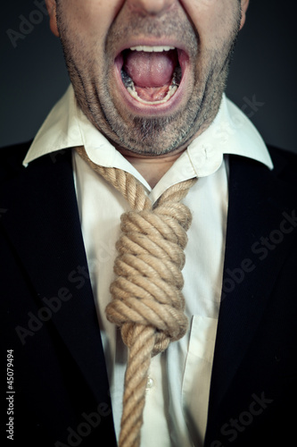 Photo: Businessman with Noose Tie Businessman with Noose Tie