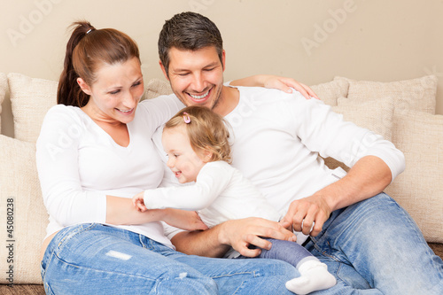 Photo: family at home family at home