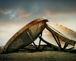 abandoned radar dishes