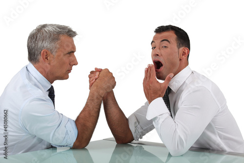 Photo: Pretentious young man assuming he will be victorious Pretentious young man assuming he will be victorious