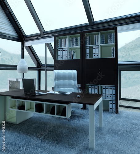 Ilustración: Mountain Loft / Apartment Architecture Interior Mountain Loft / Apartment Architecture Interior