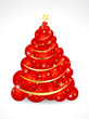 abstract christmas tree of balls