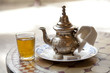 Drinking traditional tea in Marrakesh Morocco