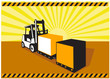 Forklift Truck Materials Handling Retro