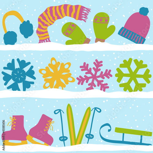 Vector: Christmas seamless pattern with snow Christmas seamless pattern with snow