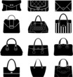 Black icons female bags