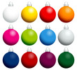 Vector: 12 Colorful Christmas Balls Uni Silver 12 Colorful Christmas Balls Uni Silver
