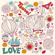 Vector: Vector illustration with symbols of travel Vector illustration with symbols of travel