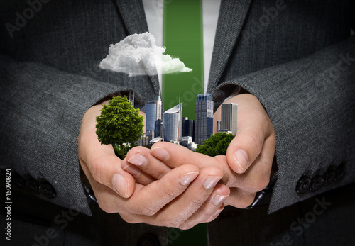 Photo: City inside a Hand City inside a Hand