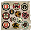 Vector: Collection of vintage retro grunge car labels Collection of vintage retro grunge car labels