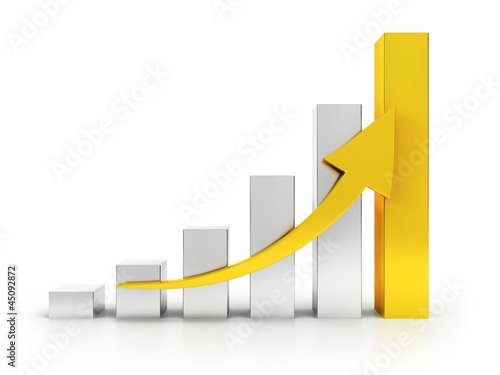 Photo: business graph gold business graph gold