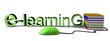 Computer Mouse and books  e-learning concept.