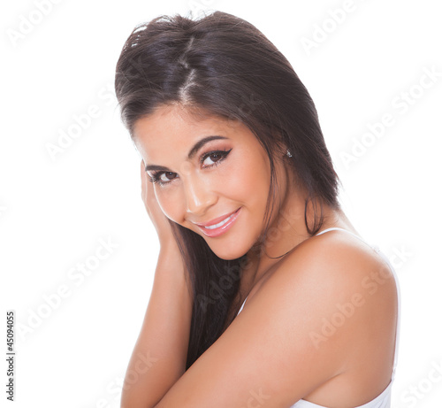 Photo: Beautiful woman looking at camera Beautiful woman looking at camera