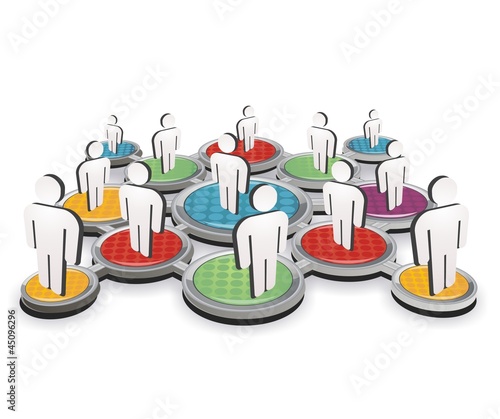 Vector: social network 3D concept social network 3D concept