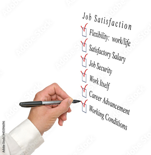 Photo: Job satisfaction list Job satisfaction list
