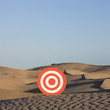 "USA, Utah, Little Sahara, target on desert"