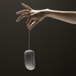 Young woman's hand holding computer mouse