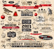 2013 Christmas Vintage typograph design elements