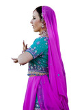 Photo : "USA, Utah, Spanish Fork, Studio shot of mid adult woman in traditional indian clothing" "USA, Utah, Spanish Fork, Studio shot of mid adult woman in traditional indian clothing"