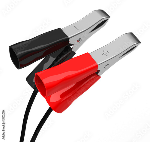 Illustration: Die Autobatterieklemmen Die Autobatterieklemmen