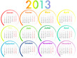Calendrier 2013 : Multicolore