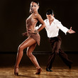 latino dance couple in action