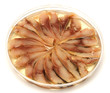 herring in oil on a white background