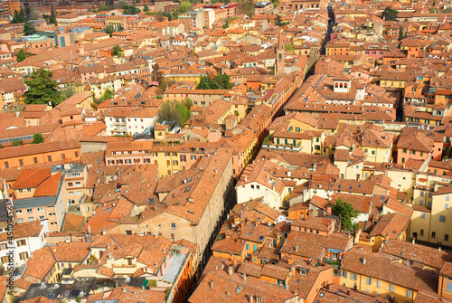 Photo: Italy, Bologna aerial view from Asinelli tower Italy, Bologna aerial view from Asinelli tower