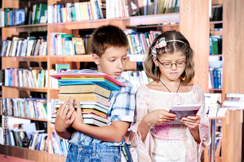 Photo: Books and e-reader Books and e-reader