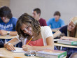 Photo: "USA, Utah, Spanish Fork, School children (14-17) working in classroom" "USA, Utah, Spanish Fork, School children (14-17) working in classroom"