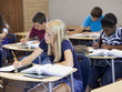 Photo: "USA, Utah, Spanish Fork, School children (14-17) working in classroom" "USA, Utah, Spanish Fork, School children (14-17) working in classroom"