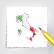 Vektor: Italien Karte Zeichnung Italien Karte Zeichnung