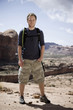 man on a hiking trip in the desert