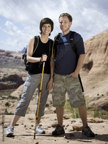 Photo: hikers in the desert hikers in the desert