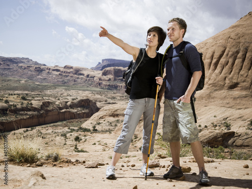 Photo: hikers in the desert hikers in the desert