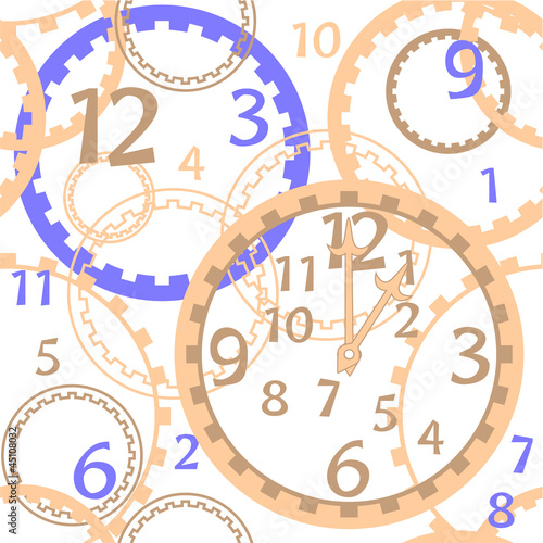 Vector: pattern clock white pattern clock white