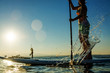 Women on Stand Up Paddle Board with Water Splash
