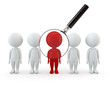 3d cute people - employee search