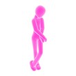 shy pink person