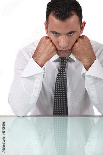 Photo: Grim businessman Grim businessman