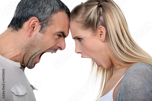 Photo: Couple having a screaming match Couple having a screaming match