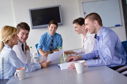 Photo: business people in a meeting at office business people in a meeting at office