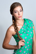 Beautiful woman with evening make-up and stylish hairstyle