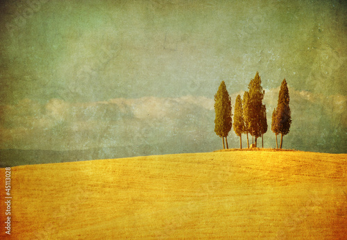 Photo: vintage tuscan landscape vintage tuscan landscape