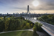Panorama of Warsaw in Poland