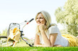 happy young woman relaxing
