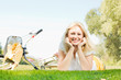 happy young woman relaxing