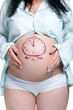 Tummy with drawing