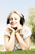 happiness smiling blonde woman relaxing